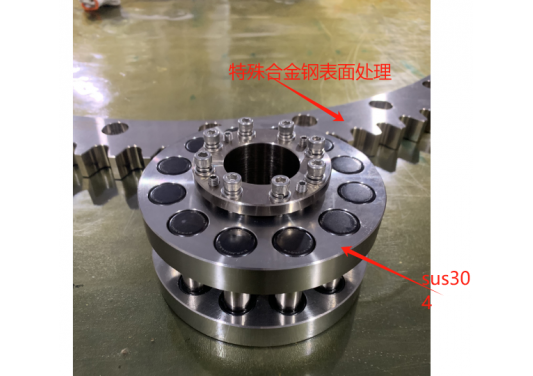 RGD齿圈齿轮是全SUS304不锈钢材质还是其他材质？特殊合金钢表面处理会生锈吗？硬度多少？